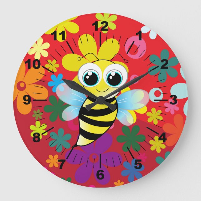 Grande Horloge Ronde Abeille heureuse (Recto)