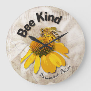 Grande Horloge Ronde Abeille - Nature Harmonieuse