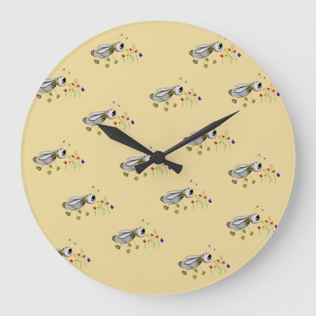 Grande Horloge Ronde Abeilles de printemps (Recto)