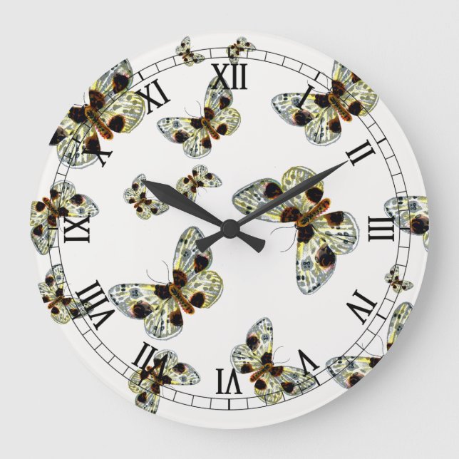Grande Horloge Ronde Abraxas sylvata - The Clouded Magpie Moth (Recto)