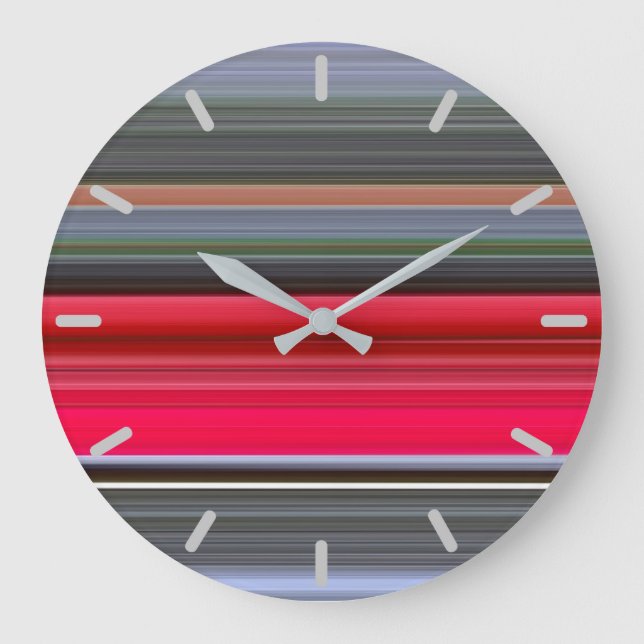 Grande Horloge Ronde Abstract #1: Red and Grey (Recto)
