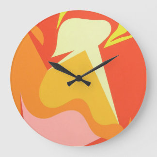 Grande Horloge Ronde Abstract Alien Radiance Wall Clock