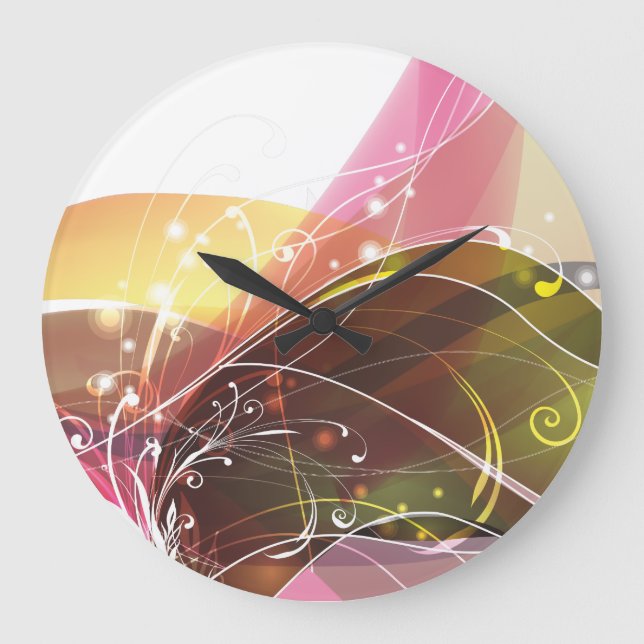 Grande Horloge Ronde Abstract art 15 Clock (Recto)