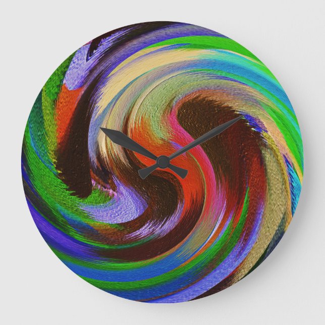 Grande Horloge Ronde Abstract Art #25 (Recto)