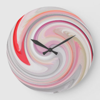 Grande Horloge Ronde Abstract Art #3