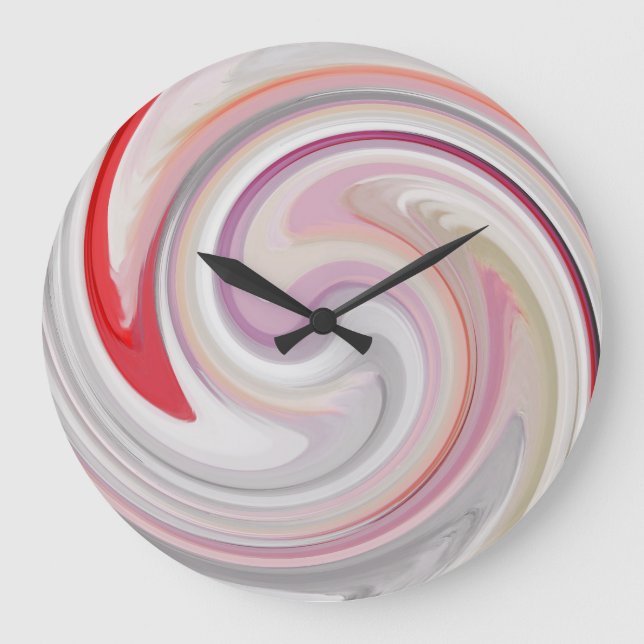Grande Horloge Ronde Abstract Art #3 (Recto)