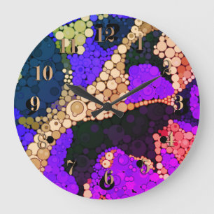 Grande Horloge Ronde Abstract polka dot large clock