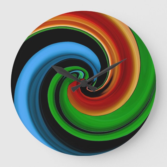Grande Horloge Ronde Abstract Rainbow (Recto)