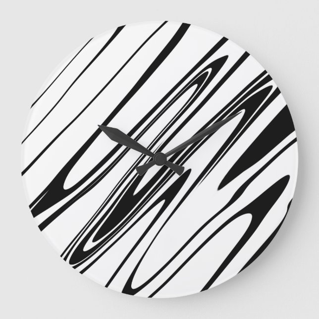 Grande Horloge Ronde Abstract Zebra (Recto)