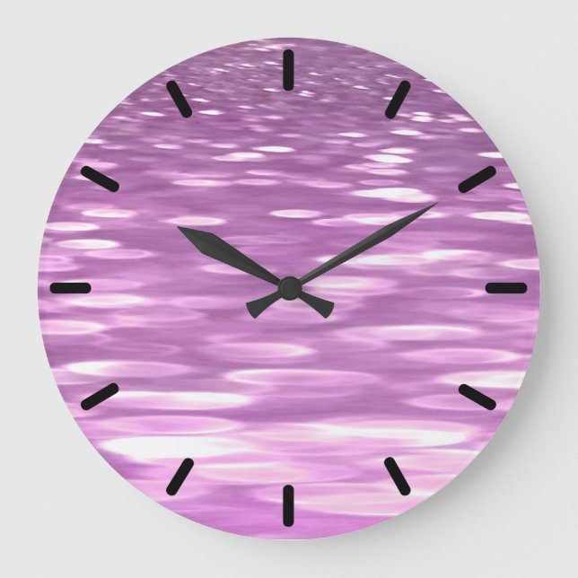 Grande Horloge Ronde Abstrait #3 : Lilac Shimmer (Recto)