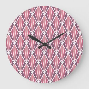 Grande Horloge Ronde Abstrait classique, géométrique, élégant et transp