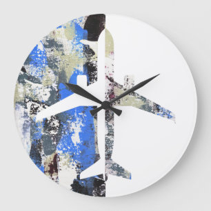 Grande Horloge Ronde Abstrait de vol