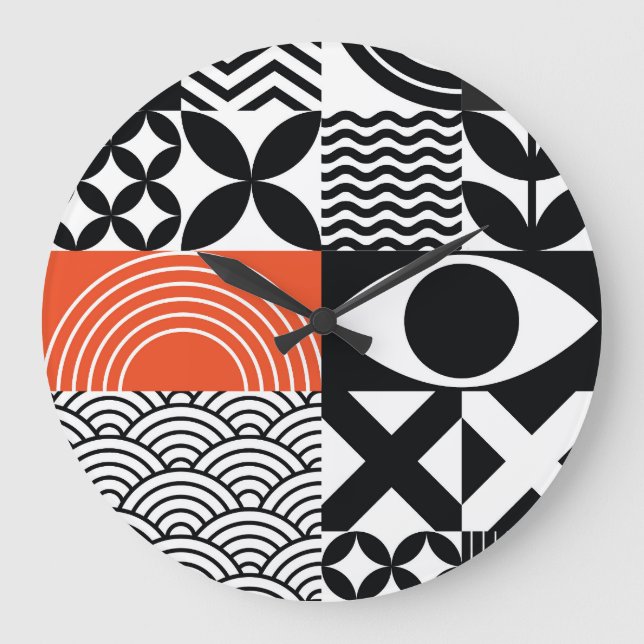 Grande Horloge Ronde Abstrait moderne : toile de design artistique. (Recto)