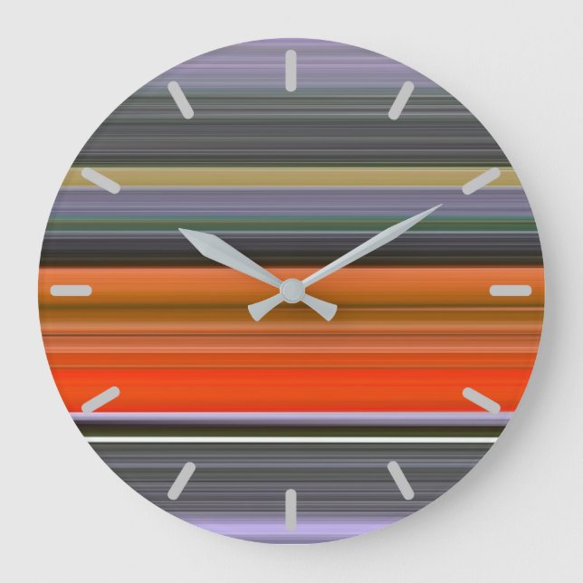 Grande Horloge Ronde Abstrait n° 1 : orange et gris (Recto)
