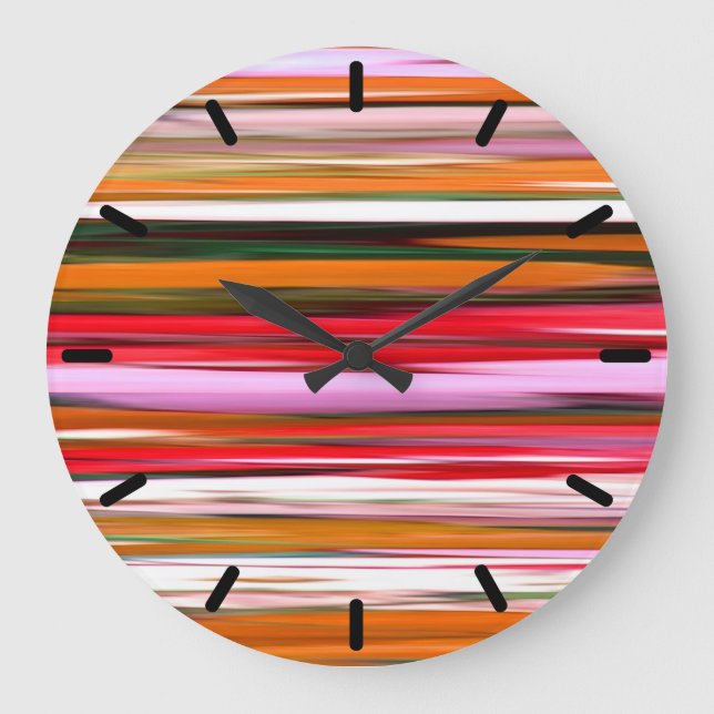 Grande Horloge Ronde Abstrait n° 2 : Flou orange (Recto)