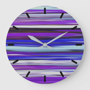 Grande Horloge Ronde Abstrait n° 2 : Flou ultraviolet