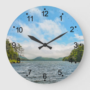 Grande Horloge Ronde Acadia Maine Eagle Lake Large Clock