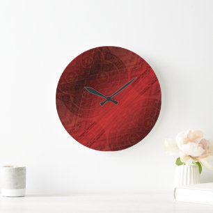 Grande Horloge Ronde Acceptation   Médaillons de méditation rouge