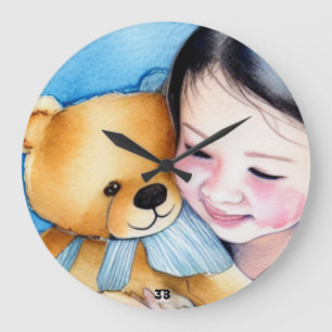 Grande Horloge Ronde Accrocher un ours