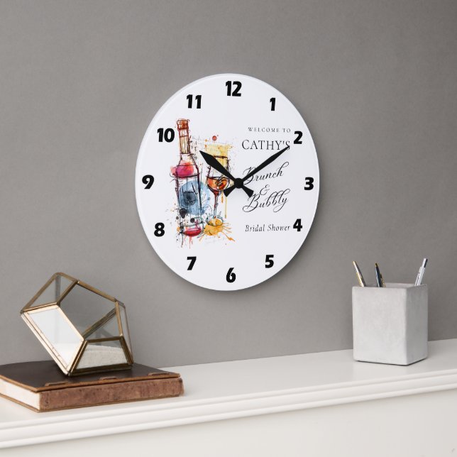 Grande Horloge Ronde Accueil de déjeuner de Champagne et de douche de m (Bureau)