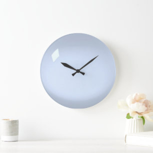 Grande Horloge Ronde Acrylique Bleu Clair 