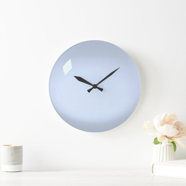 Grande Horloge Ronde Acrylique Bleu Clair  (Maison)