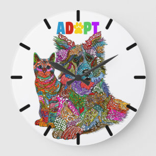 Grande Horloge Ronde Adoption de chiens et de chats et sauvetage d'anim