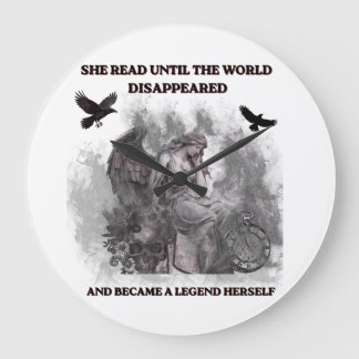 Grande Horloge Ronde Affiche de citation de lecture gothique Dark Acade