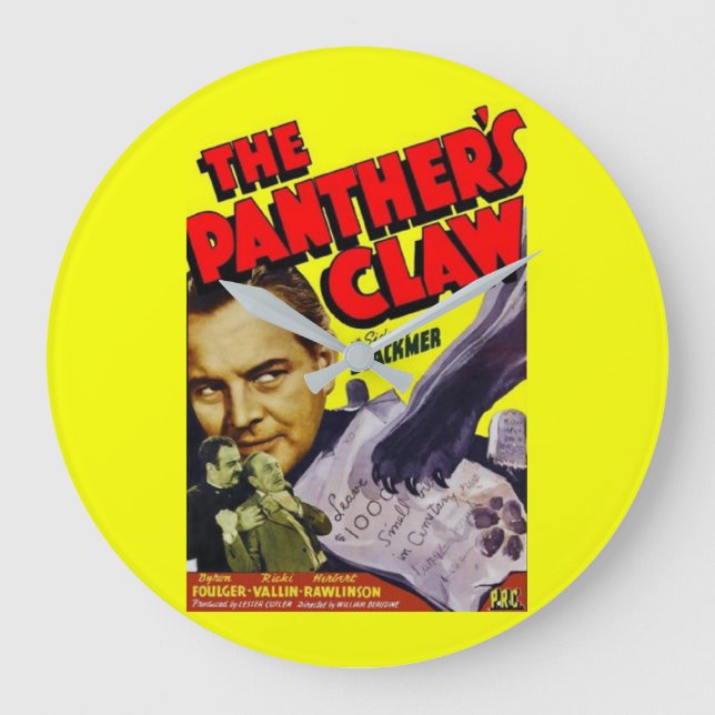 Grande Horloge Ronde Affiche du film The Panther's Claw en 1942 (Recto)