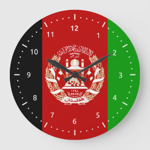 Grande Horloge Ronde Afghan flag Wall Clocks