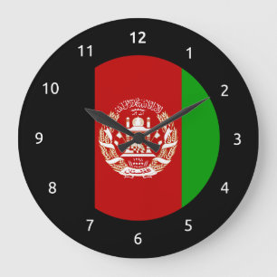 Grande Horloge Ronde Afghan flag Wall Clocks