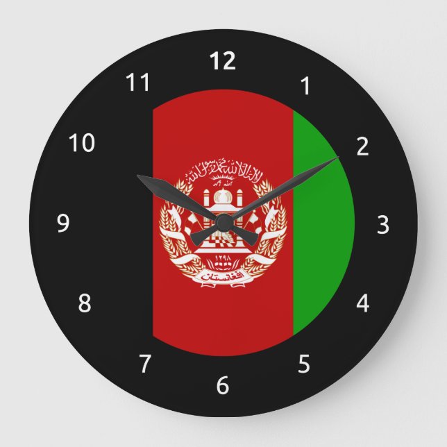 Grande Horloge Ronde Afghan flag Wall Clocks (Recto)