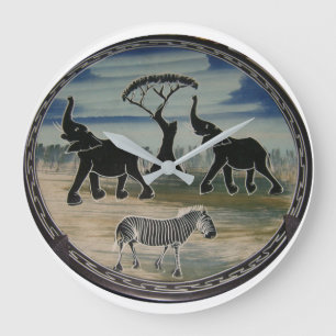 Grande Horloge Ronde Afrique Kenya Belle faune élégante