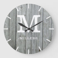 Agritourisme rustique en bois gris Nom du monogram