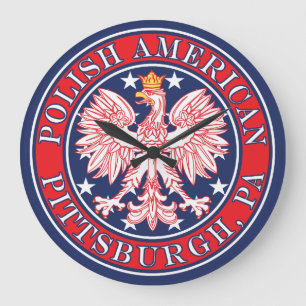 Grande Horloge Ronde Aigle polonaise de Pittsburgh en Pennsylvanie