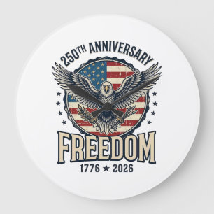 Grande Horloge Ronde Aile de la liberté du 250e anniversaire Vintage pa