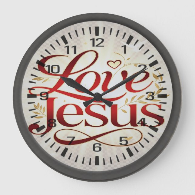 Grande Horloge Ronde Aime Jésus (Recto)