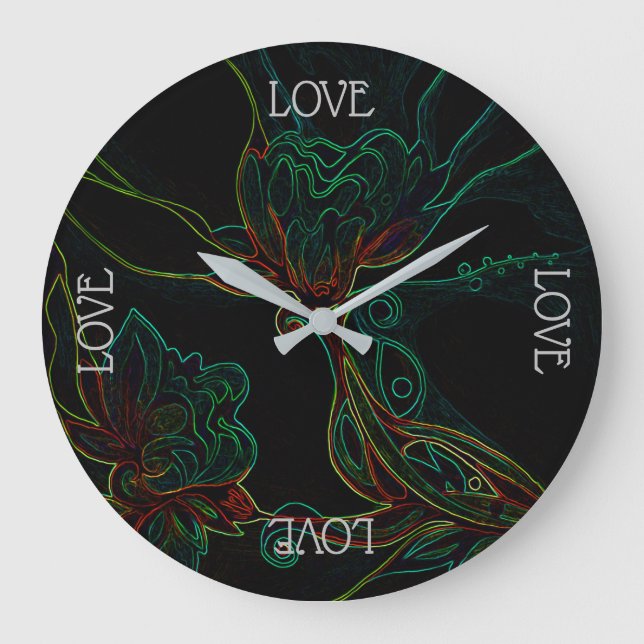 Grande Horloge Ronde Aime les fleurs (Recto)