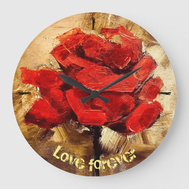 Grande Horloge Ronde Aimer pour toujours (Recto)