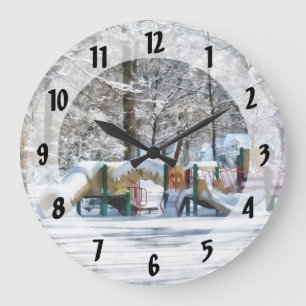 Grande Horloge Ronde Aire de jeu hivernale