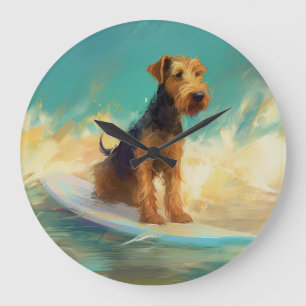Grande Horloge Ronde Airedale Beach Surf Peinture