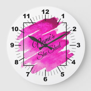 Grande Horloge Ronde Ajouter un nom Modifier le texte Elle Shop Mauve B