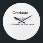 Grande Horloge Ronde ajouter votre texte simple diplôme ajouter le nom<br><div class="desc">Conception</div>