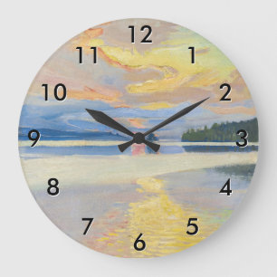 Grande Horloge Ronde Akseli Gallen-Kallela - Coucher de soleil sur le l