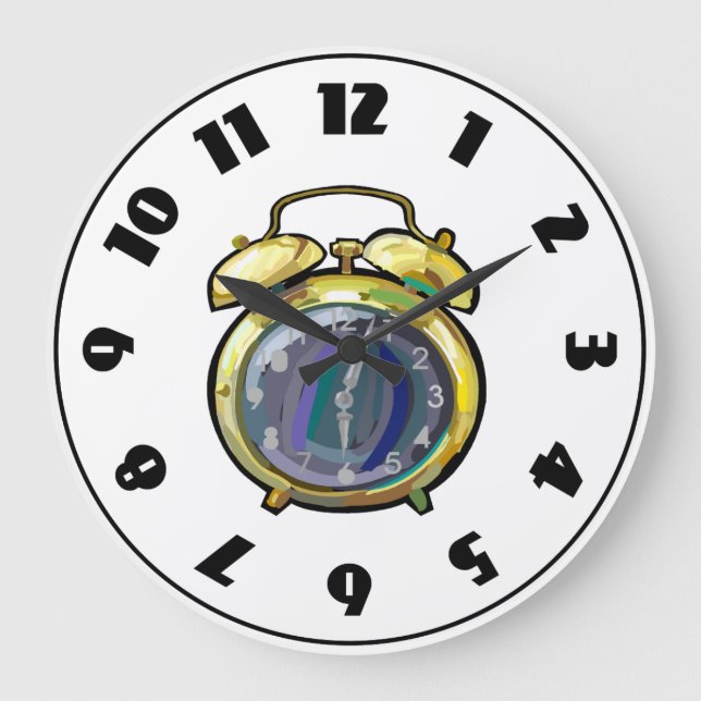 Grande Horloge Ronde Alarm Clock Clock (Recto)