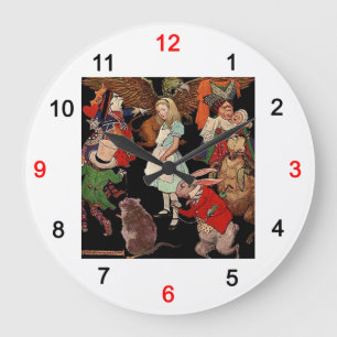 Grande Horloge Ronde Alice à Wonderland , Jessie Willcox Smith