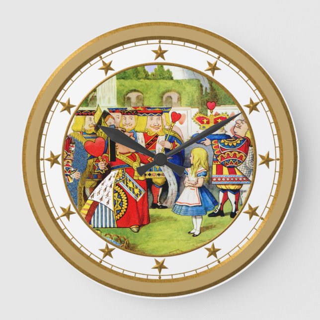 Grande Horloge Ronde Alice and the Queen of Hearts In Wonderland (Recto)