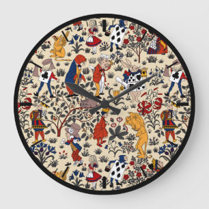 Grande Horloge Ronde Alice au pays des merveilles