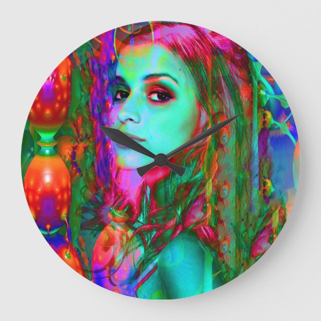 Grande Horloge Ronde Alice au pays des merveilles (Recto)