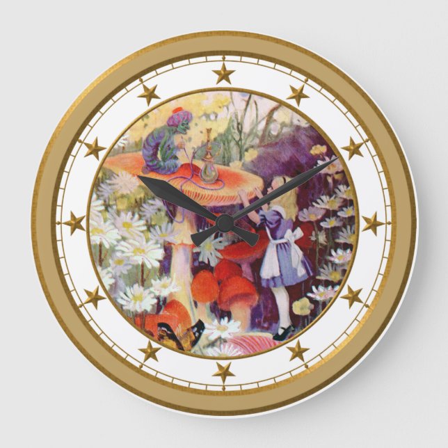 Grande Horloge Ronde Alice Demande Conseil À La Caterpillar (Recto)